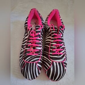 Jeffrey Campbell Sprinter-B rally sneakerWild animal print with neon laces